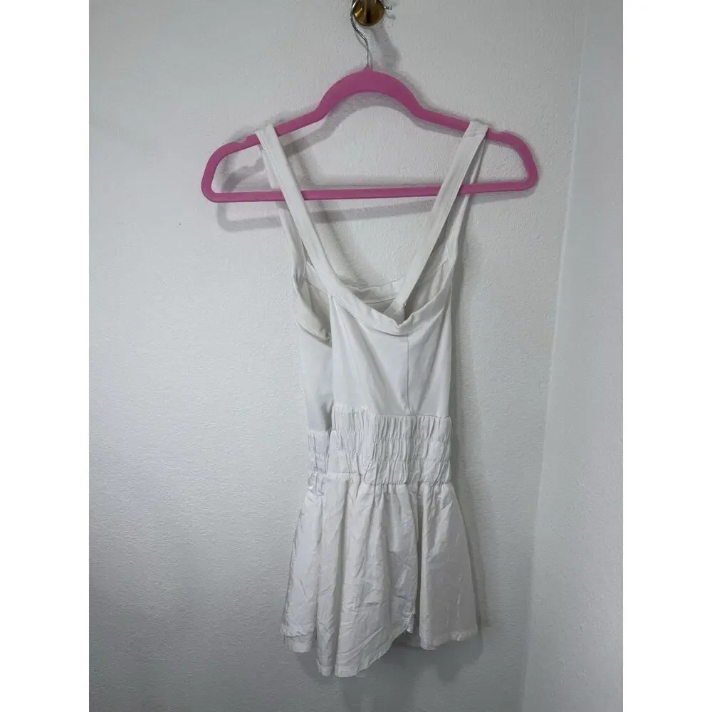 Free People Movement The Way Home Skortsie Romper White Active Size Large